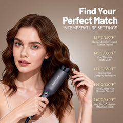 InovoCare CurlPro Plus dual heaters provide faster, even heating.