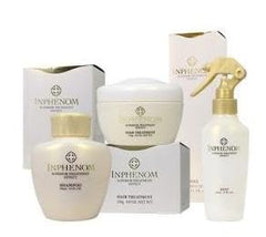 Inphenom frizz-hair bottle closeup showing smoothing formula