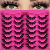 INSPEAUTY wispy mink lashes with cat-eye look for natural drama.