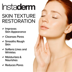 Instaderm Anti-Aging Resurfacing Pads close-up texture showing micro-exfoliation grains