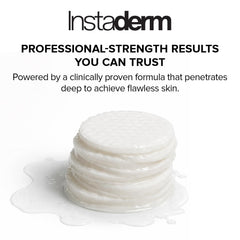 Instaderm Anti-Aging Resurfacing Pads on skin swatch illustrating even tone potential