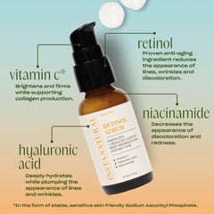 User applying InstaNatural Retinol Serum for firmer, refreshed skin.