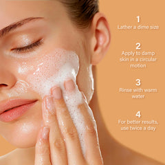 InstaNatural Vitamin C Cleanser coconut water and aloe imagery suggests hydration and soothing cleanse.
