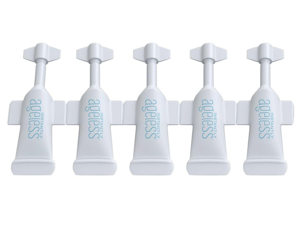 Instantly Ageless eye cream bottle close-up showing brightening formula for a refreshed look.