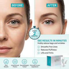 Instantly Ageless Eye Treatment peptides tube close-up for brightened under-eye area.