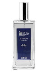 InStyle Fragrances Dark Woods bottle highlights a seductive vanilla-forward profile, ideal for evening wear