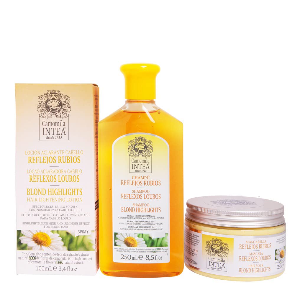 Intea Camomile Lightening Lotion spray bottle for gradual natural blonde highlights.