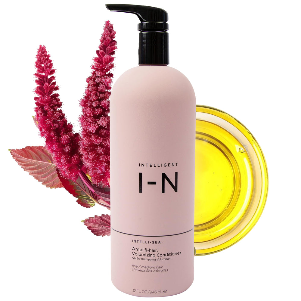 Intelligent Nutrients Amplifi-hair bottle pour boosts weightless volume for fine hair