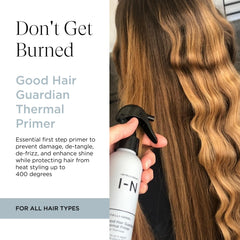 Intelligent Nutrients Good Hair Guardian thermal primer-dispense shows easy, even application.