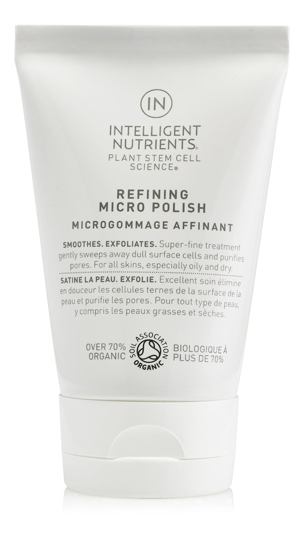 Intelligent Nutrients Refining Micro Polish bottle for smoother skin texture.