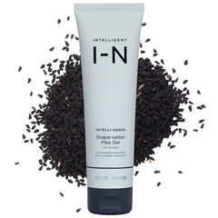 Intelligent Nutrients Shape Setter Flex Gel bottle showing natural hold and lightweight feel.