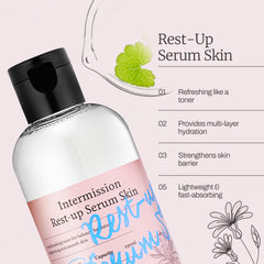 Intermru Intermission Rest-Up Serum dispenser shows easy, mess-free application.