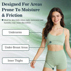 Intertrigo Relief Cream on underarm area provides comfort and protection.