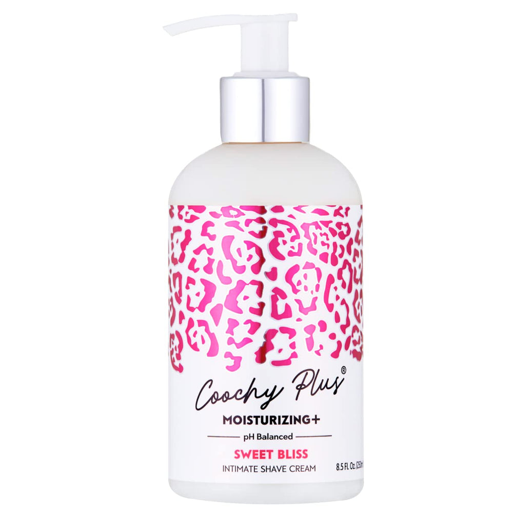 IntiMD Coochy Plus Sweet Bliss bottle pour shows easy, mess-free application for silky skin.