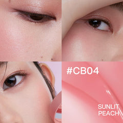 Open compact with soft puff for buildable color