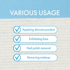 Intrinsics hypoallergenic gauze pad with high absorbency for makeup removal.