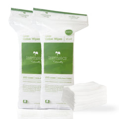 Intrinsics large cotton squares 4x4 pad ready to unfold for efficient makeup removal