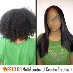 INVERTO 60 box front highlighting the formaldehyde-free keratin treatment