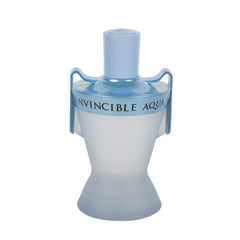 Invincible Aqua full bottle on surface, versatile fragrance for work and evenings.