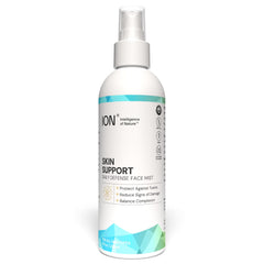 ION* Skin Support Face Mist bottle pouring for refreshing hydration and barrier support.