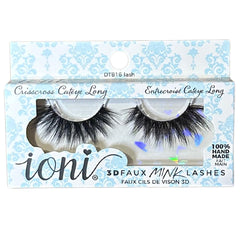 IONI 3D Faux Mink Lashes Crisscross Cateye Long DTB16-Lash for dramatic cat-eye look
