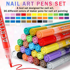 IONSGAKO nail art markers for drawing fine lines and patterns on nails.