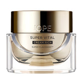 IOPE Super Vital Cream Rich jar closeup showing luxurious texture for deep hydration
