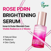 ISOI Rose PDRN Serum dropper applies light hydration to the cheek.