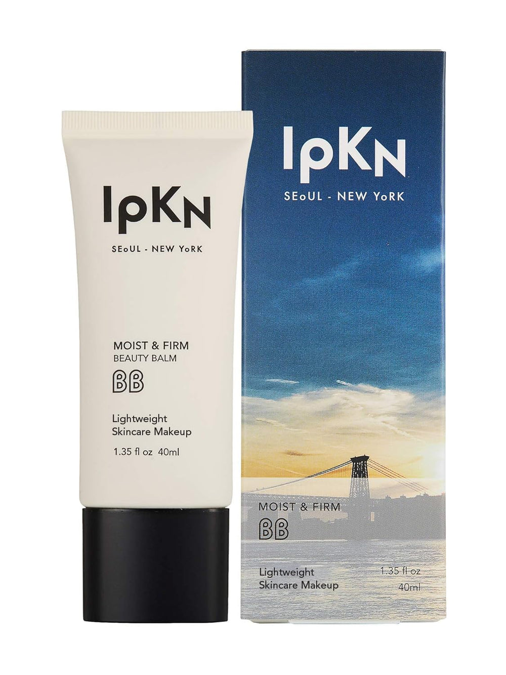 IPKN Moist and Firm BB Cream bottle close-up with hydrating formula for natural coverage.