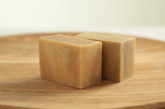 IPPINKA Rice Bran Soap being lathered to reveal creamy foam and mild cleansing.