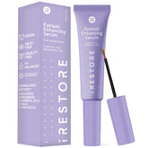 iRESTORE Eyelash Serum bottle front; vegan formula supports lash enhancement.