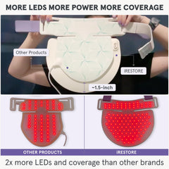iRestore Illumina near-infrared mode close-up shows 830nm LEDs for deeper stimulation