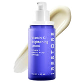 iRestore Vitamin C Brightening Serum bottle with airless pump for consistent brightening