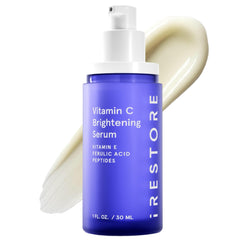 iRestore Vitamin C Brightening Serum bottle with airless pump for consistent brightening