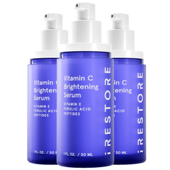 irestore Vitamin C Serum bottle with airless pump protects potency for daily use