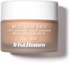 IRIS&ROMEO Best Skin Days SPF30 Shade 4 bottle with pump for easy application and hydration.