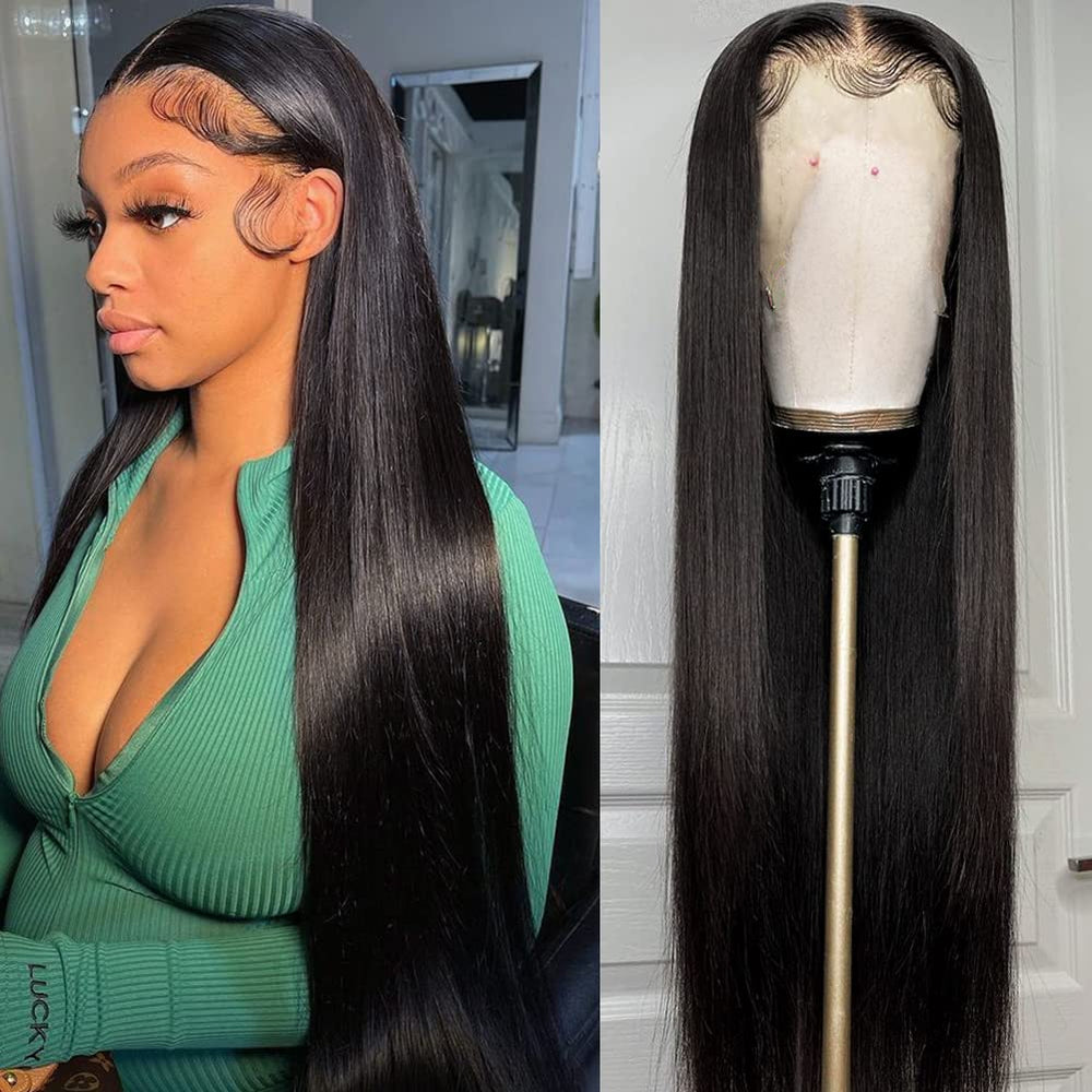 Iris Queen straight lace front wig 26 inch offers natural fall and seamless part.