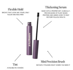 IRIS&ROMEO Brow Up thickening brow balm brush for precise shaping and easy application.