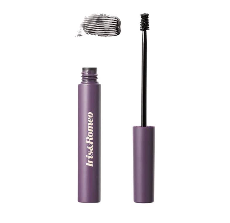IRIS&ROMEO Brow Up thickening brow balm tube for natural definition and conditioning.