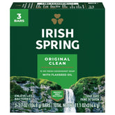 Irish Spring Original deodorant bar soap close-up with a crisp, refreshing scent.