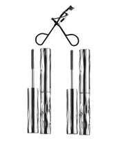 Iron Wand Mascara with telescopic brush for dramatic volume and separation.