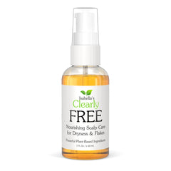 Isabella's Clearly FREE bottle pour shows a lightweight scalp oil for daily comfort