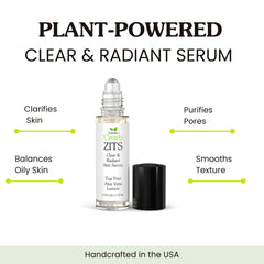 Isabella's Clearly ZITS tea tree oil drops help soothe blemishes.