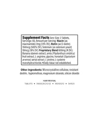 Close-up of Isagenix Hair Revival tablets highlighting ingredients for hair wellness.