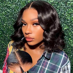 ISEE wear and go glueless wig bob front 14inch for quick, glue-free styling