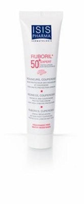 Tube IsisPharma Ruboril Expert SPF50+ protégeant les rougeurs des peaux sensibles.