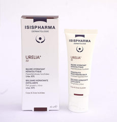 IsisPharma Urelia 50 application on skin close-up shows keratolytic action on rough patches