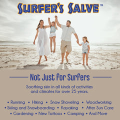 Island Soap & Candle Works Surfer's Salve application areas image showing hands applying balm