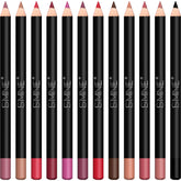 IS'MINE Matte Lip Liner Set swatches showing 12 colors for precise definition