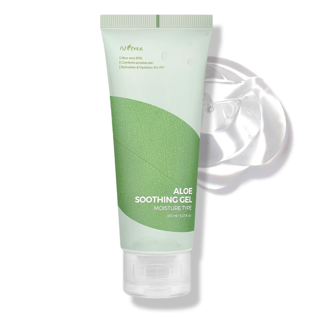 IsNtree Aloe Soothing Gel bottle offers quick hydration for sensitive skin